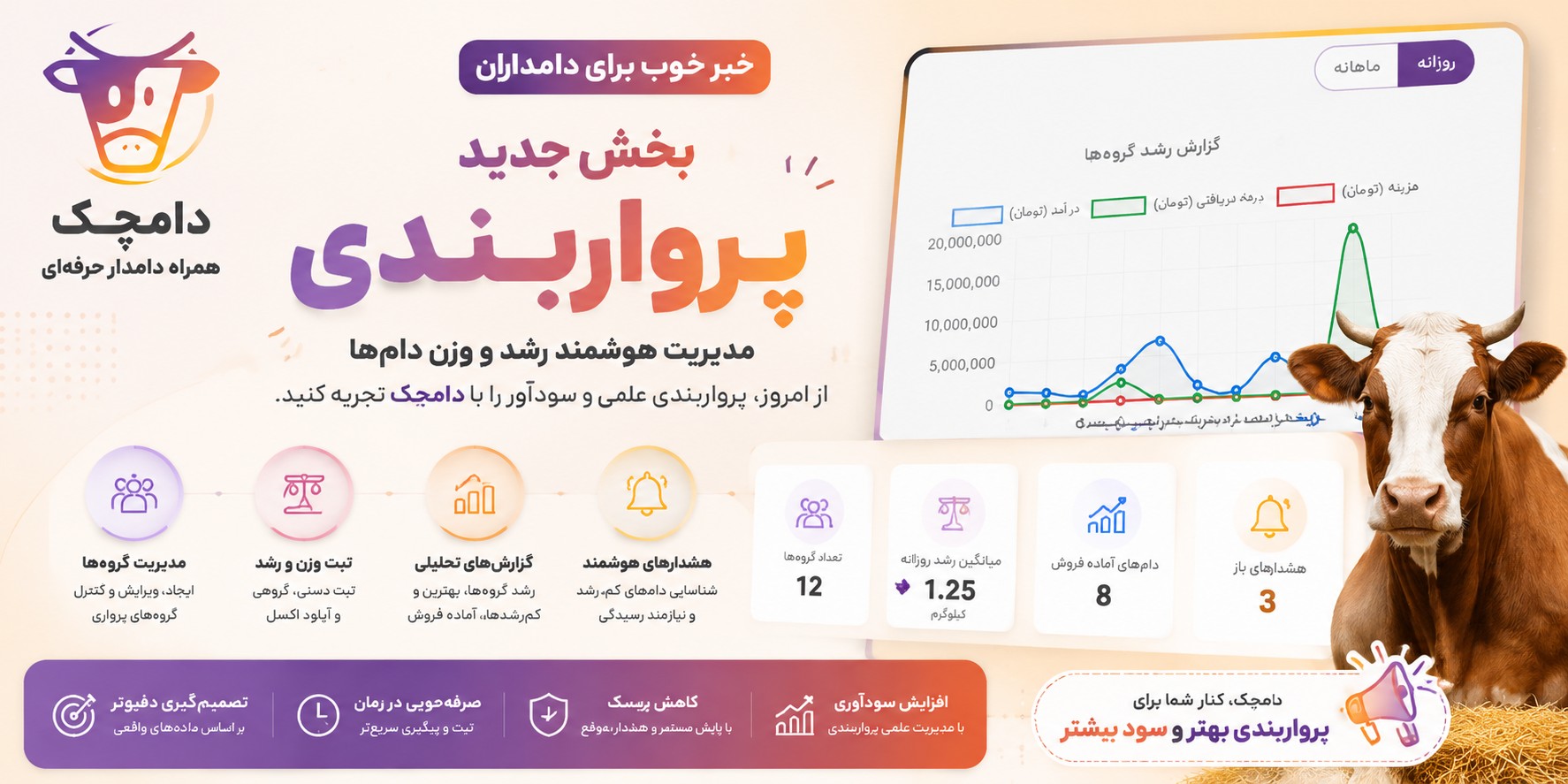 معرفی بخش جدید پرواربندی دامچک